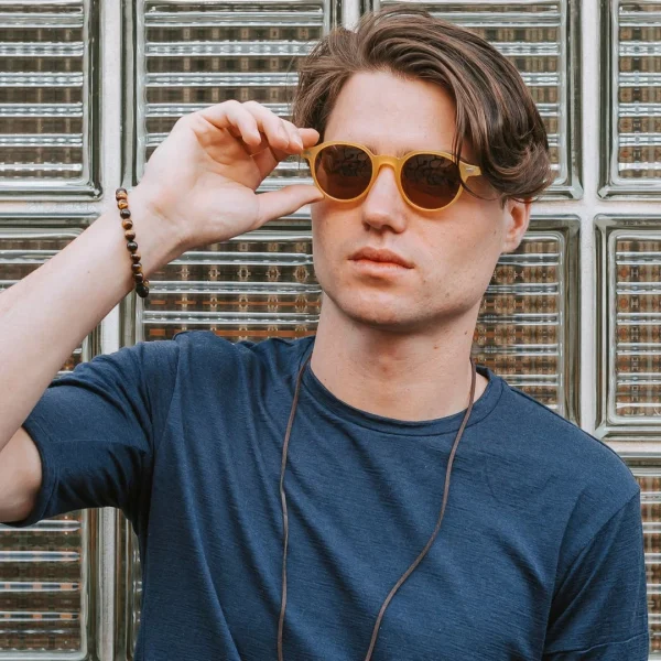 Waykins Lunettes De Soleil Jaune Et Brun Wade Wagner pas cher en vente 7