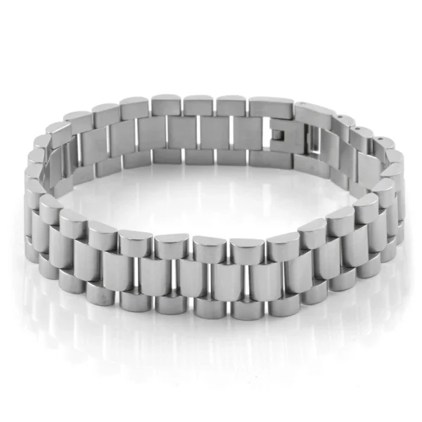 outlet soldes Fort Tempus Bracelet Argenté En Acier Inoxydable  »Mattie » 1